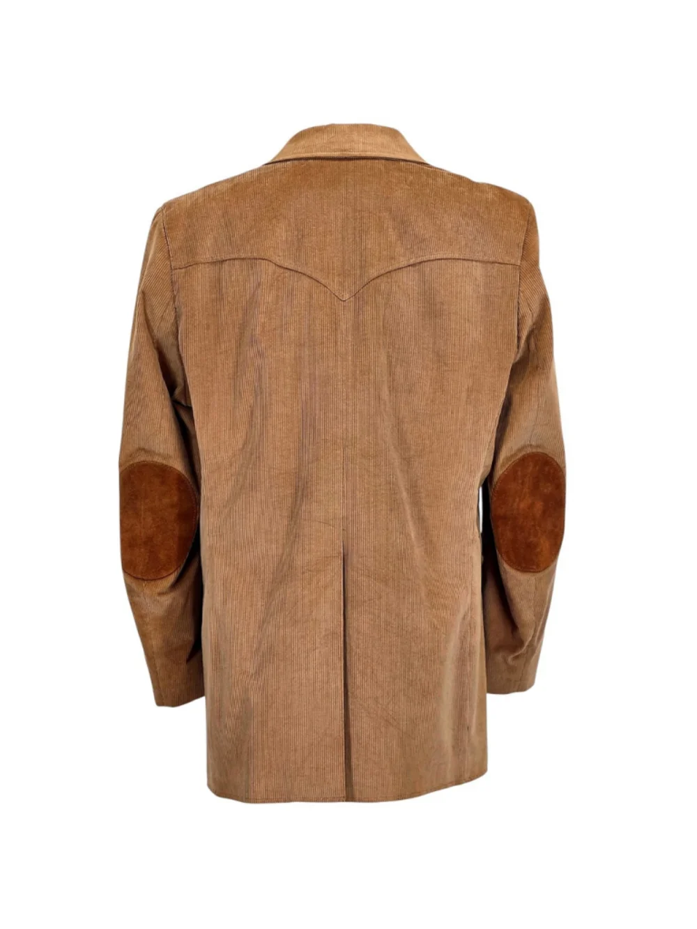 Corduroy Blazer Leather Elbow Patch Western Mens 46R Brown USA Sport Coat